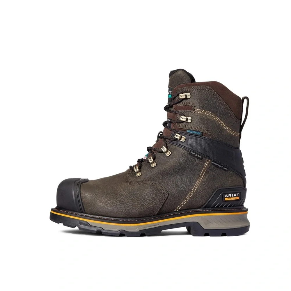 NWT Ariat Mens CSA Glacier Grip 8-Inch Waterproof Composite Toe Work Boot sz 7.5
